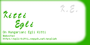 kitti egli business card